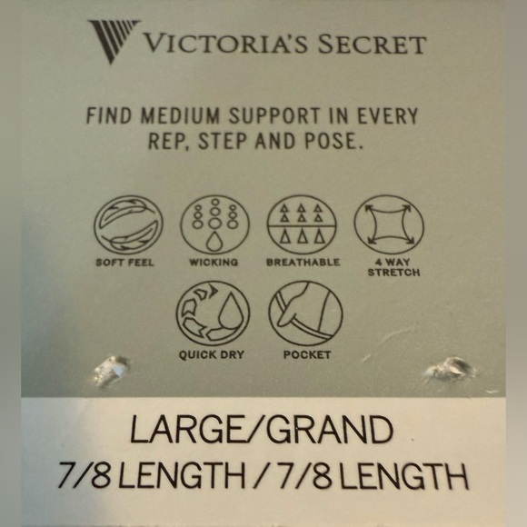 Victoria’s Secret Flow On Point Leggings Black Camouflage Large VS-Short ECU - Picture 7 of 15